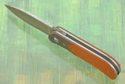 EXK Plus Front Flipper With Micarta And Timascus - Damasteel -Optimal Knives Store 106458 4 x