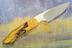 Caping Knife With Spalted Maple - S35VN -Optimal Knives Store 106480 4 x