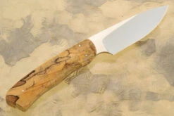 Drop Point Hunter With Spalted Oak -Optimal Knives Store 106490 4 x