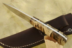 Drop Point Hunter With Kudu Horn -Optimal Knives Store 106492 3 x