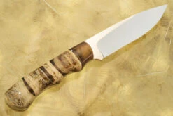 Drop Point Hunter With Kudu Horn -Optimal Knives Store 106492 5 x