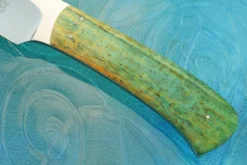 Large Drop Point Hunter With Spalted Curly Maple -Optimal Knives Store 106498 3 x