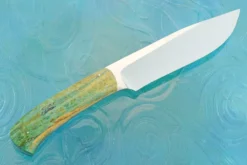 Large Drop Point Hunter With Spalted Curly Maple -Optimal Knives Store 106498 6 x