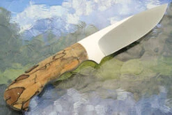 Drop Point Big Game Hunter With Spalted Oak -Optimal Knives Store 106524 4 x