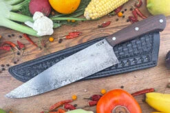 Chef's Knife (Cocinero 230mm) With Guayacan Ebony And O2 Carbon Steel