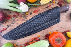 Chef's Knife (Cocinero 230mm) With Guayacan Ebony And O2 Carbon Steel -Optimal Knives Store 106569 6 x