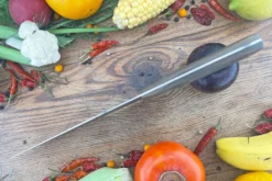 Chef's Knife (Cocinero 180mm) With Argentine Lignum Vitae And O2 Carbon Steel -Optimal Knives Store 106571 3 x