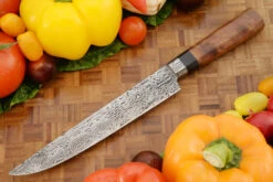 Integral Damascus Carving/Slicing/Boning Knife With Mesquite