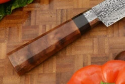 Integral Damascus Carving/Slicing/Boning Knife With Mesquite -Optimal Knives Store 106598 5 x