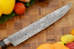 Integral Damascus Carving/Slicing/Boning Knife With Mesquite -Optimal Knives Store 106598 6 x