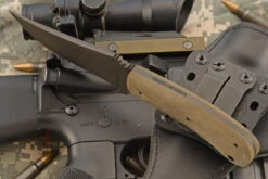 Belt Knife With Green Laminate -Optimal Knives Store 106606 4 x