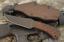 Belt Knife With Sculpted Maple