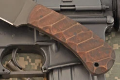 Belt Knife With Sculpted Maple -Optimal Knives Store 106609 3 x