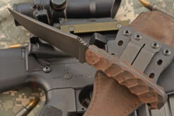 Belt Knife With Sculpted Maple -Optimal Knives Store 106609 4 x