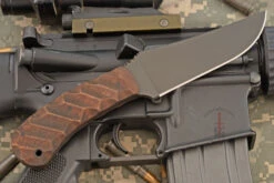 Belt Knife With Sculpted Maple -Optimal Knives Store 106609 6 x