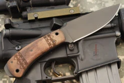 Woodsman With Walnut, Tribal Markings -Optimal Knives Store 106623 4 x