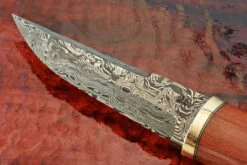 Shield Maiden Puukko With Damascus, Snake Bean, Ebony, And Maple 14 Shield Maiden Puukko With Damascus, Snake Bean, Ebony, And Maple -Optimal Knives Store 106630 7 x