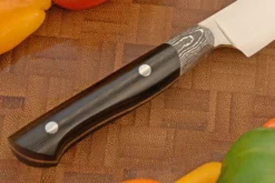 Utility Knife (4-1/2 In) With Black G10 And FatCarbon -Optimal Knives Store 106698 4 x