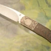 HI-06 Celtic Knot Engraved Front Flipper With Copper Snakeskin FatCarbon