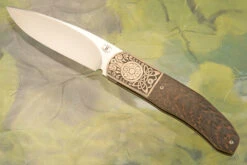 HI-06 Celtic Knot Engraved Front Flipper With Copper Snakeskin FatCarbon