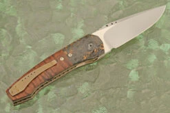 Coffin Front Flipper With Curly Koa And Copperflake Shred Carbon Fiber (IKBS) - M390 -Optimal Knives Store 106803 5 x