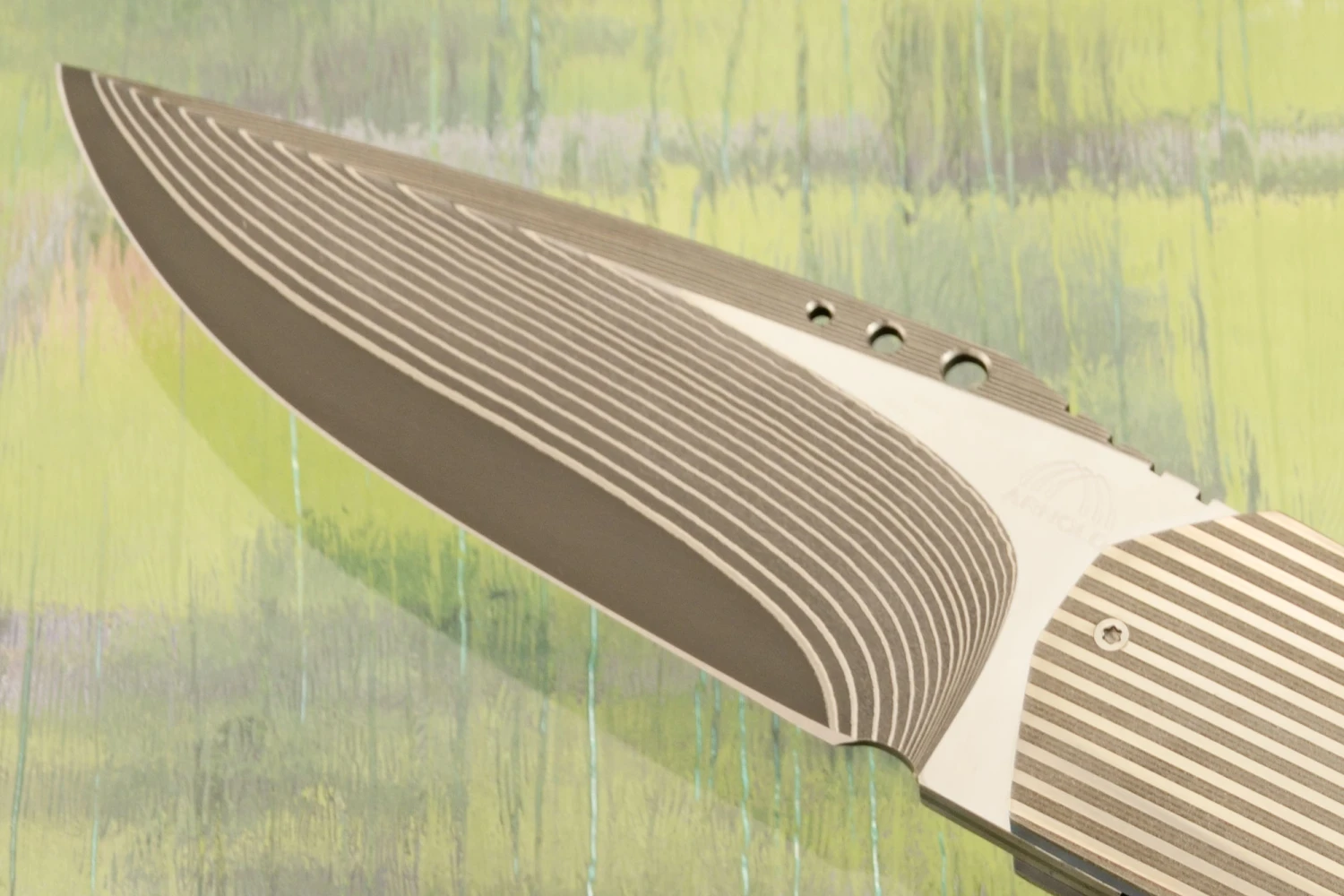 Coffin Front Flipper With Silver Strike Carbon Fiber (IKBS) - SG2 San Mai Damascus 2 Coffin Front Flipper With Silver Strike Carbon Fiber (IKBS) - SG2 San Mai Damascus - Image 2