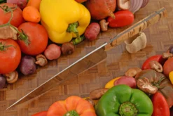 Chef's Knife (8-1/4 In.- S Grind) With Stabilized Spalted Maple -Optimal Knives Store 106829 3 x