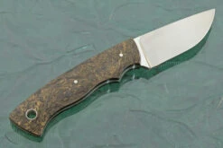 Field Ant Skinner With Gold Dark Matter FatCarbon - M390 -Optimal Knives Store 106855 6 x