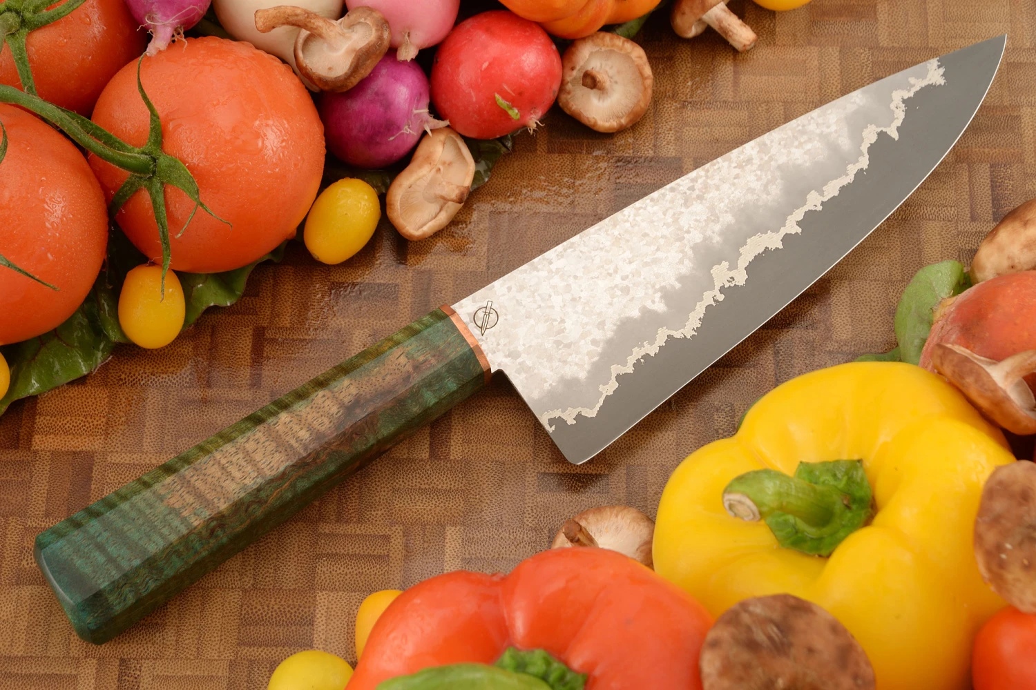 San Mai Chef's Knife With Curly Maple (7-1/8 In) 7 San Mai Chef's Knife With Curly Maple (7-1/8 In) - Image 7