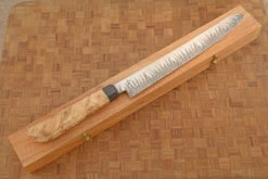 Flame Tooth Damascus Slicer With Himalayan Birch (11-1/2")
