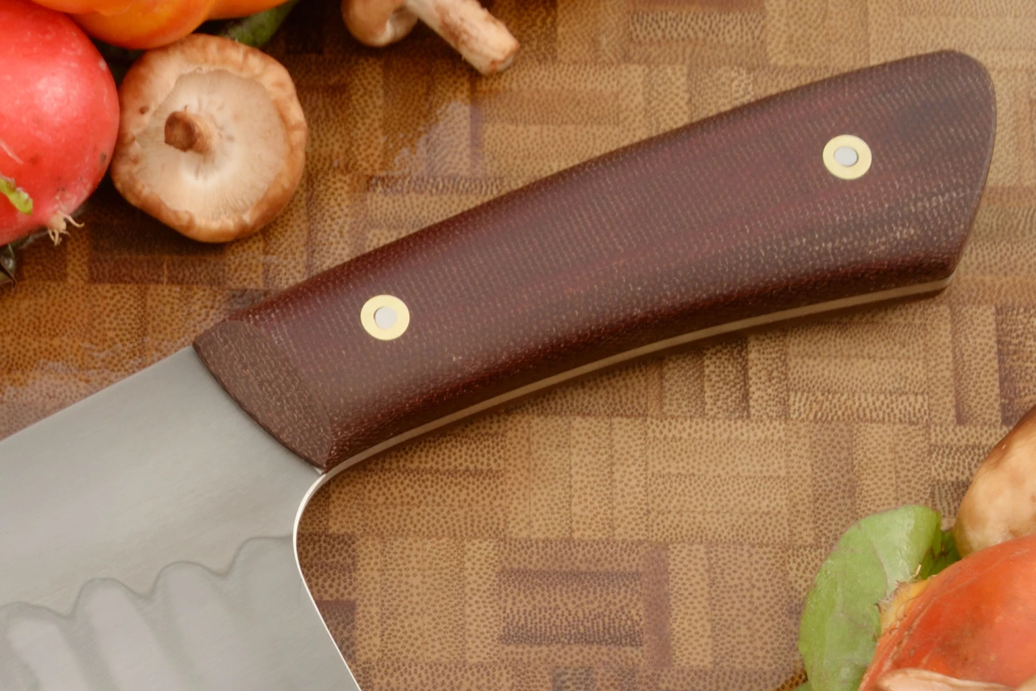 Vegetable Cleaver With Vintage Micarta (6-3/4 In) 5 Vegetable Cleaver With Vintage Micarta (6-3/4 In) - Image 5