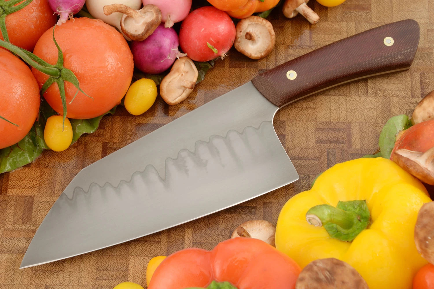 Vegetable Cleaver With Vintage Micarta (6-3/4 In) 7 Vegetable Cleaver With Vintage Micarta (6-3/4 In) - Image 7