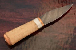 Damascus Utility With Birdseye Maple 13 Damascus Utility With Birdseye Maple -Optimal Knives Store 107017 7 x