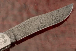 Mosaic Damascus Slipjoint Folder With Mammoth Ivory 12 Mosaic Damascus Slipjoint Folder With Mammoth Ivory -Optimal Knives Store 107052 6 x