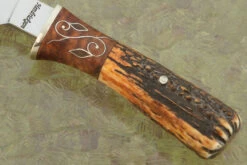 High Clip Point Hunter With Stag And Maple -Optimal Knives Store 107089 3 x