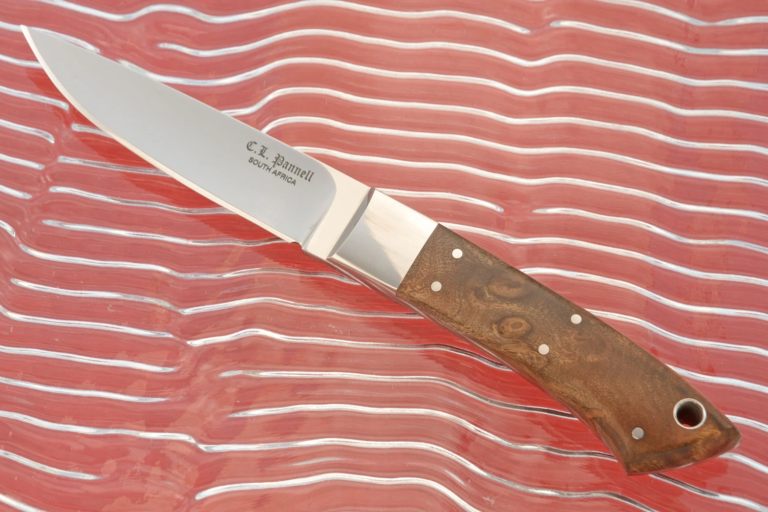 Drop Point Utility With Imbuia Burl 2 Drop Point Utility With Imbuia Burl - Image 2