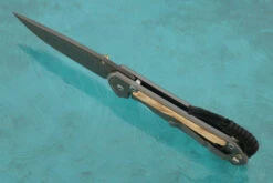 Large Sebenza 31 With Box Elder And Ladder Damascus - Left Handed 10 Large Sebenza 31 With Box Elder And Ladder Damascus - Left Handed -Optimal Knives Store 107158 4 x