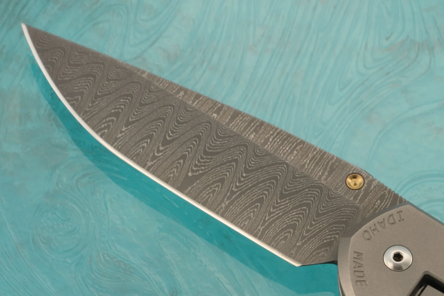 Large Sebenza 31 With Box Elder And Ladder Damascus - Left Handed 6 Large Sebenza 31 With Box Elder And Ladder Damascus - Left Handed - Image 6