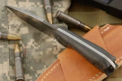 Guardian 3 - 3D Carbon Fiber, Stonewash Blade, Sabre Grind - CPM-MagnaCut -Optimal Knives Store 107171 3 x