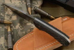 Guardian 3 - Black G-10, Stonewash Blade, Sabre Grind - CPM-MagnaCut -Optimal Knives Store 107172 3 x