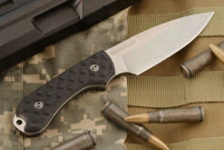 Guardian 3 - Black G-10, Stonewash Blade, Sabre Grind - CPM-MagnaCut -Optimal Knives Store 107172 4 x