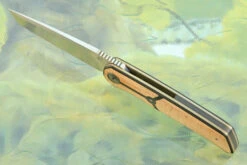 A7 Tanto Flipper With Curly Maple (Ceramic IKBS) - M390 -Optimal Knives Store 107181 3 x