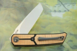A7 Tanto Flipper With Curly Maple (Ceramic IKBS) - M390 -Optimal Knives Store 107181 4 x