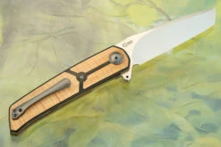 A7 Tanto Flipper With Curly Maple (Ceramic IKBS) - M390 -Optimal Knives Store 107181 5 x