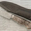Integral Damascus Hunter With Black Ash Burl