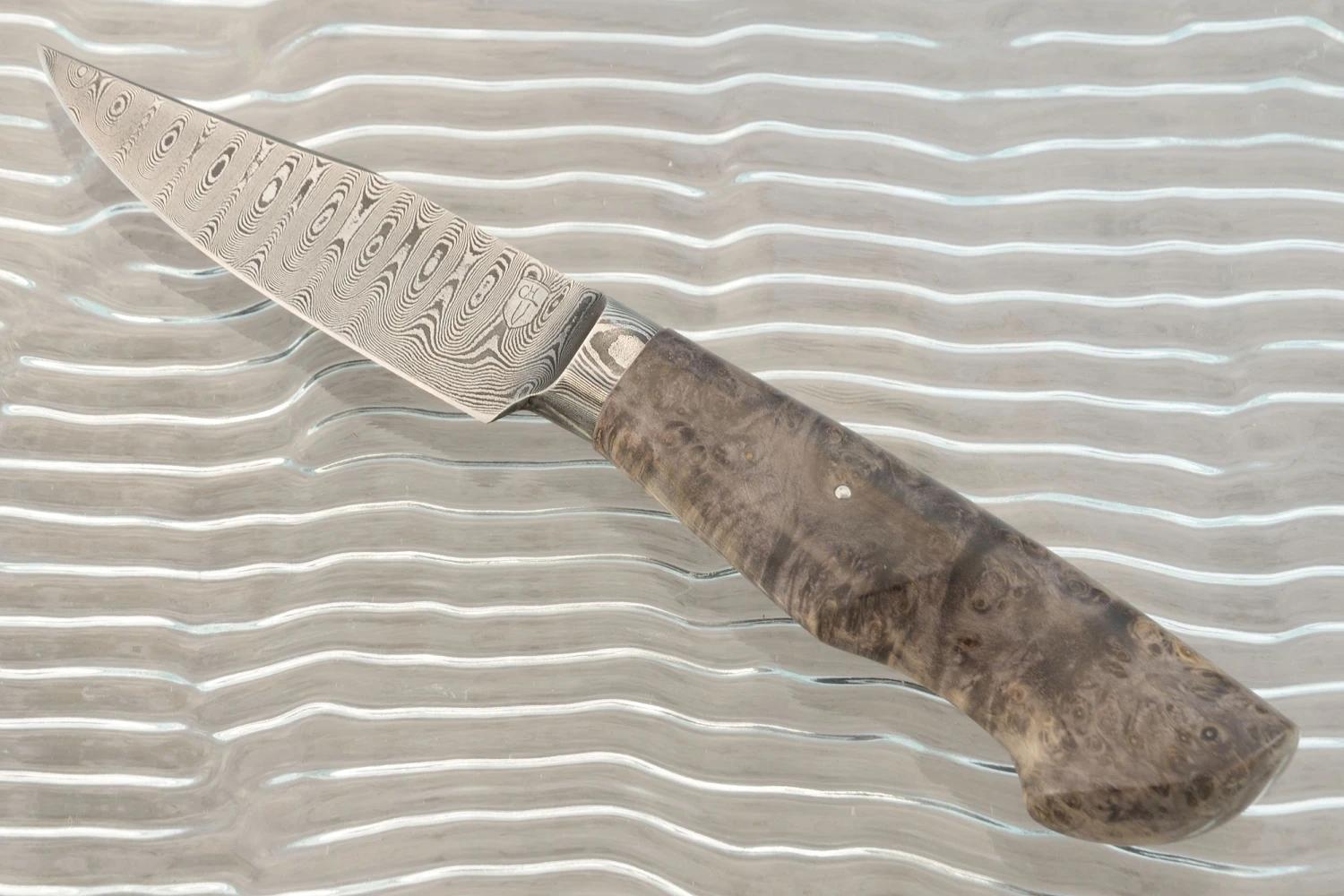 Integral Damascus Hunter With Black Ash Burl 2 Integral Damascus Hunter With Black Ash Burl - Image 2