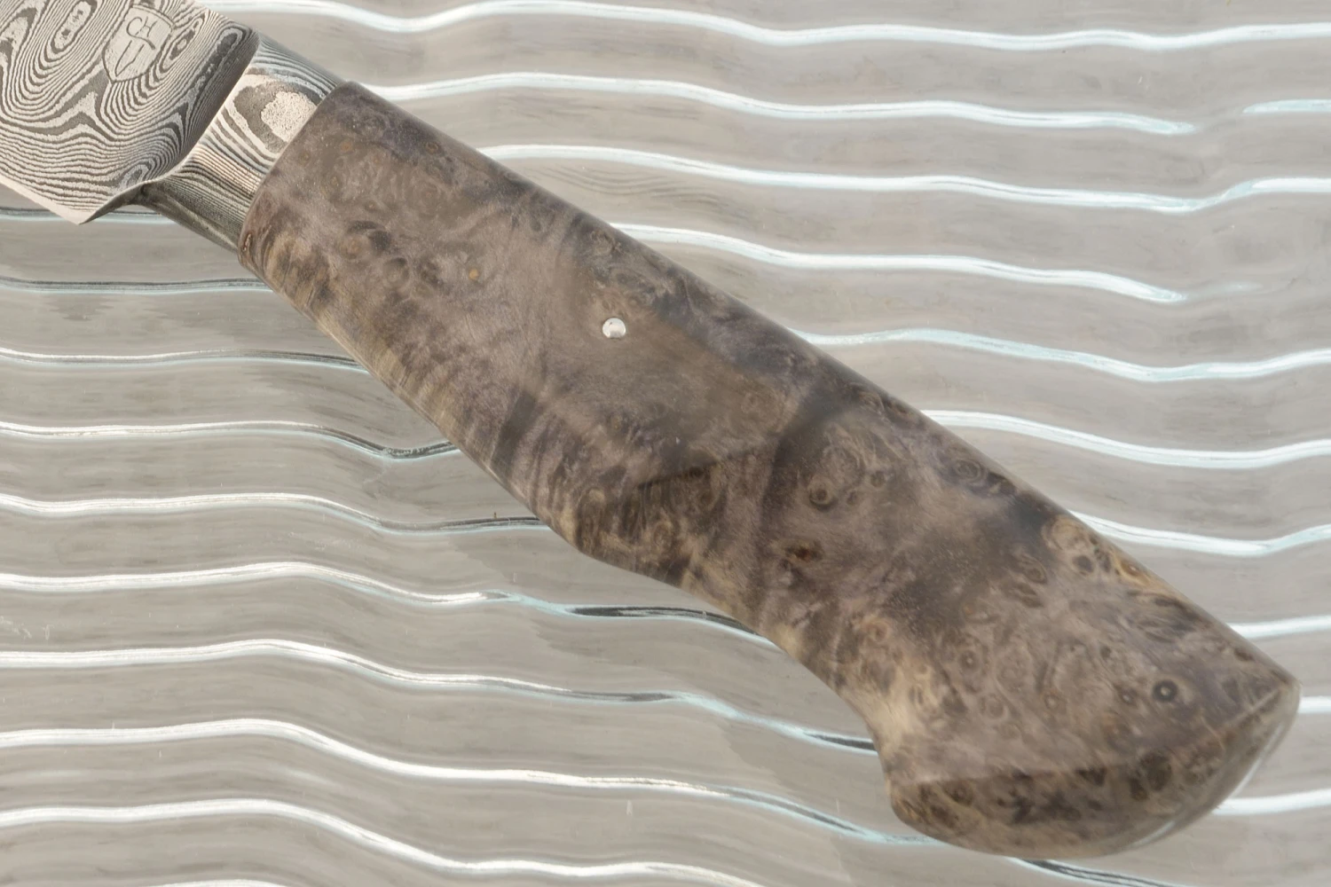 Integral Damascus Hunter With Black Ash Burl 4 Integral Damascus Hunter With Black Ash Burl - Image 4