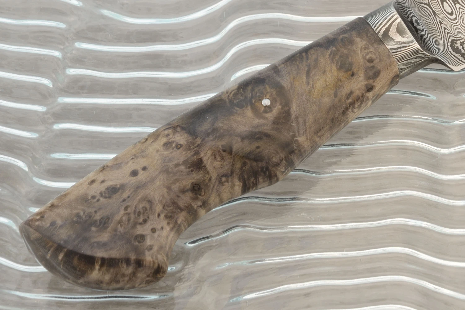 Integral Damascus Hunter With Black Ash Burl 6 Integral Damascus Hunter With Black Ash Burl - Image 6