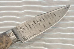 Integral Damascus Hunter With Black Ash Burl 14 Integral Damascus Hunter With Black Ash Burl -Optimal Knives Store 107194 7 x