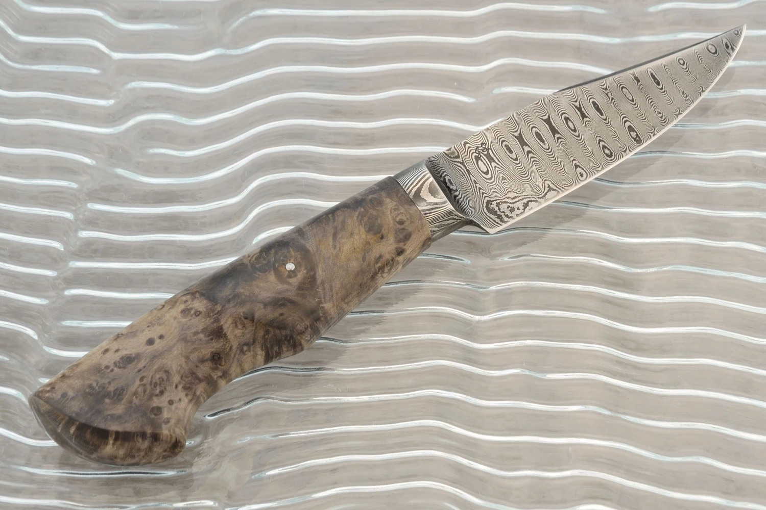 Integral Damascus Hunter With Black Ash Burl 8 Integral Damascus Hunter With Black Ash Burl - Image 8